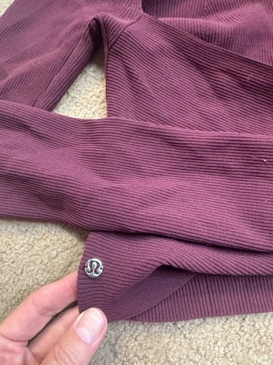 lululemon athletica Ribbed Mock Neck Top in Plum - Picture 3 of 4